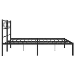 Berkfield Home Metal Bed Frame with Headboard Black 160x200 cm - thumbnail 6