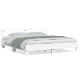 Berkfield Home Bed Frame without Mattress White 180x200 cm Super King - thumbnail 2