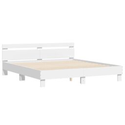 Berkfield Home Bed Frame without Mattress White 180x200 cm Super King - thumbnail 3