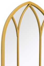 "MirrorOutlet Gold Metal Framed Arched Garden Wall Mirror 32"" X 19"" (83CM X 48CM) - Size: 1 Pack" - thumbnail 5