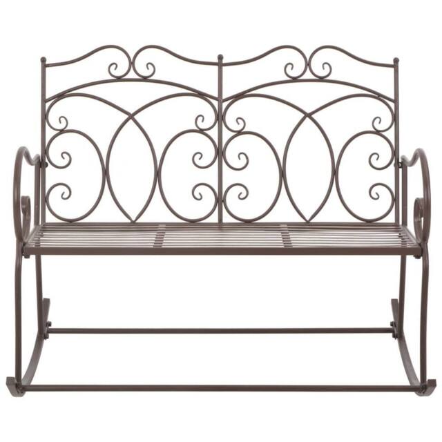 Berkfield Home Garden Bench 104 cm Iron Antique Brown - image 1
