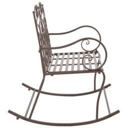 Berkfield Home Garden Bench 104 cm Iron Antique Brown - thumbnail 3
