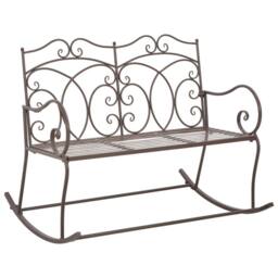 Berkfield Home Garden Bench 104 cm Iron Antique Brown - thumbnail 2