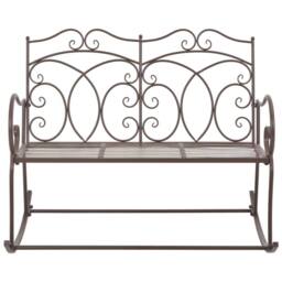 Berkfield Home Garden Bench 104 cm Iron Antique Brown