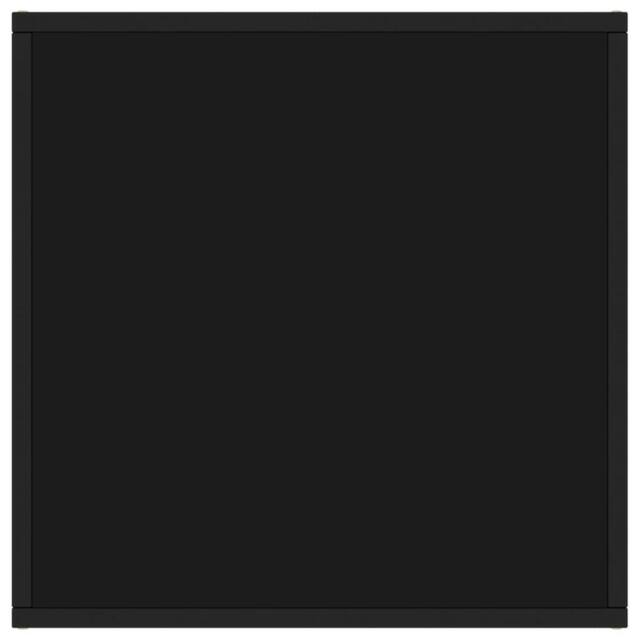 Berkfield Home Modern Coffee Table Black with Black Glass 60x60x35 cm - Size: 60 x 60 x 35 cm - image 1