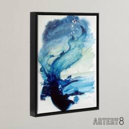 "Artery8 Eduard Tomek Sea Abstract Painting Framed Canvas Wall Art Print in Blue - Size: W12"" x H16""" - thumbnail 2