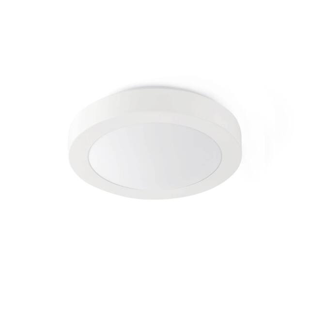 Netlighting Logos 2 Light Medium Round Bathroom Flush Ceiling Light Aluminium White IP44 E27 - image 1