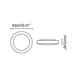 Netlighting Logos 2 Light Medium Round Bathroom Flush Ceiling Light Aluminium White IP44 E27 - thumbnail 4