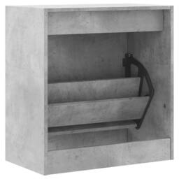 Berkfield Home Shoe Cabinet Concrete Grey 60x34x63.5 cm Engineered Wood - thumbnail 7