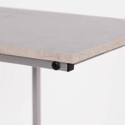 OHS Marble Effect C-Shaped Coffee Table Sofa Desk in Grey - thumbnail 4