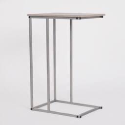 OHS Marble Effect C-Shaped Coffee Table Sofa Desk in Grey - thumbnail 3