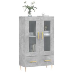 Berkfield Home Highboard Concrete Grey 69.5x31x115 cm Engineered Wood - thumbnail 3