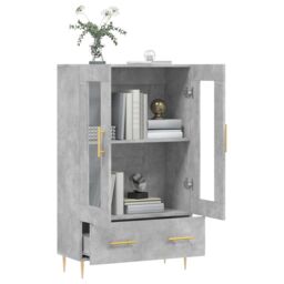Berkfield Home Highboard Concrete Grey 69.5x31x115 cm Engineered Wood - thumbnail 4