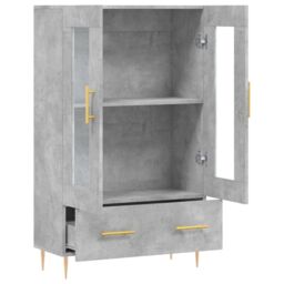 Berkfield Home Highboard Concrete Grey 69.5x31x115 cm Engineered Wood - thumbnail 5