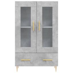 Berkfield Home Highboard Concrete Grey 69.5x31x115 cm Engineered Wood - thumbnail 6
