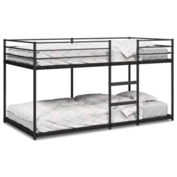 Berkfield Home Bunk Bed without Mattress Black 90x190 cm Steel - thumbnail 2