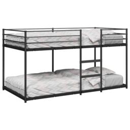 Berkfield Home Bunk Bed without Mattress Black 90x190 cm Steel - thumbnail 1