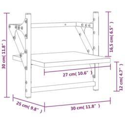 Berkfield Home Wall Shelves with Bars 2 pcs Black 30x25x30 cm - Size: 30 x 25 x 30 cm - thumbnail 9