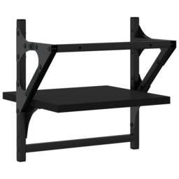 Berkfield Home Wall Shelves with Bars 2 pcs Black 30x25x30 cm - Size: 30 x 25 x 30 cm - thumbnail 7