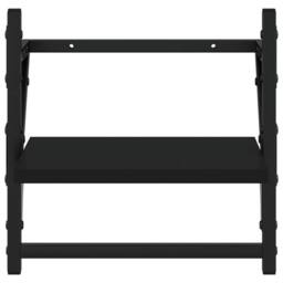 Berkfield Home Wall Shelves with Bars 2 pcs Black 30x25x30 cm - Size: 30 x 25 x 30 cm - thumbnail 5