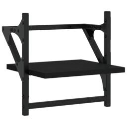 Berkfield Home Wall Shelves with Bars 2 pcs Black 30x25x30 cm - Size: 30 x 25 x 30 cm - thumbnail 4