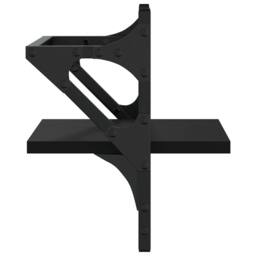 Berkfield Home Wall Shelves with Bars 2 pcs Black 30x25x30 cm - Size: 30 x 25 x 30 cm - thumbnail 6