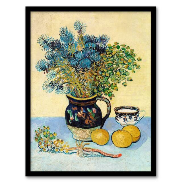 Artery8 Vincent van Gogh Framed Wall Art Print Still Life Nature Morte in Yellow - Size: A4 - image 1