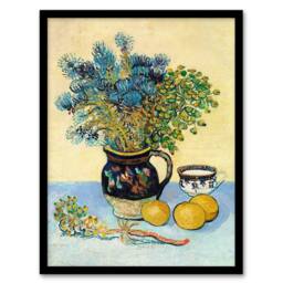 Artery8 Vincent van Gogh Framed Wall Art Print Still Life Nature Morte in Yellow - Size: A4 - thumbnail 1