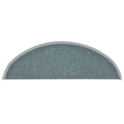 Berkfield Home Carpet Stair Treads 15 pcs Blue 56x17x3 cm - Size: Medium - thumbnail 6