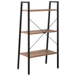 Berkfield Home 3-Tier Standing Shelf Dark Brown & Black 56x35x108 cm - Size: 56 x 35 x 108 cm - thumbnail 5