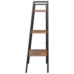 Berkfield Home 3-Tier Standing Shelf Dark Brown & Black 56x35x108 cm - Size: 56 x 35 x 108 cm - thumbnail 4