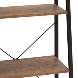 Berkfield Home 3-Tier Standing Shelf Dark Brown & Black 56x35x108 cm - Size: 56 x 35 x 108 cm - thumbnail 6