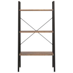 Berkfield Home 3-Tier Standing Shelf Dark Brown & Black 56x35x108 cm - Size: 56 x 35 x 108 cm - thumbnail 3