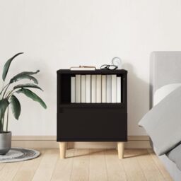 Berkfield Home Bedside Cabinets 2 pcs Black 40x35x50 cm - Size: 40 x 35 x 50 cm - thumbnail 3