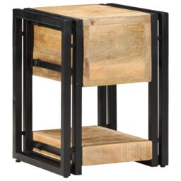 Berkfield Home Nightstands 2 pcs 40x40x40 cm Solid Mango Wood in Brown - Size: 40 x 40 x 40 cm - thumbnail 6