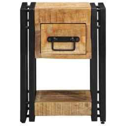 Berkfield Home Nightstands 2 pcs 40x40x40 cm Solid Mango Wood in Brown - Size: 40 x 40 x 40 cm - thumbnail 7