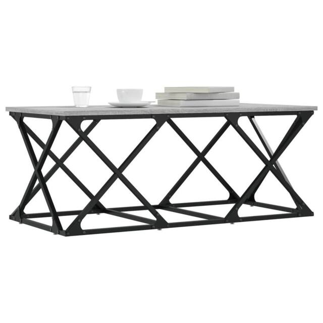Berkfield Home Decorative Coffee Table Grey Sonoma 100x49x40 cm Engineered Wood - Size: 100 x 49 x 40 cm - image 1