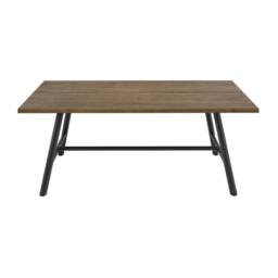 Lemon Pavilion Furniture Louie Indoor Dining Table (Pack of 2) - Wood Variant/Metal in Brown - Size: 2 Pack - thumbnail 2