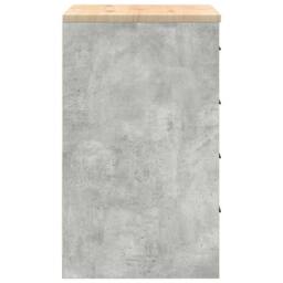 Berkfield Home Durable Garage Storage Cabinet Concrete Grey 60x51x85 cm Solid Wo - Size: 60 x 51 x 85 cm - thumbnail 7