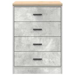 Berkfield Home Durable Garage Storage Cabinet Concrete Grey 60x51x85 cm Solid Wo - Size: 60 x 51 x 85 cm - thumbnail 6