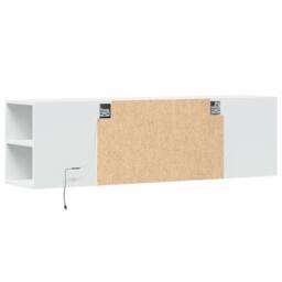 Berkfield Home TV Wall Cabinet with LED Lights White 135x31x39.5 cm - thumbnail 8