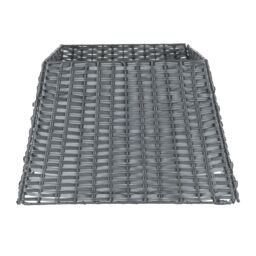 Christmas Village Square Rattan Christmas Tree Skirt - Grey - thumbnail 2