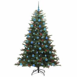 Berkfield Home Artificial Christmas Tree with 300 LEDs with Stand Green 180 cm - thumbnail 4