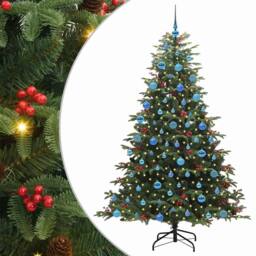 Berkfield Home Artificial Christmas Tree with 300 LEDs with Stand Green 180 cm - thumbnail 2
