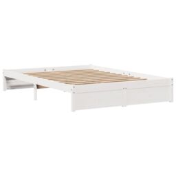 Berkfield Home Bed Frame with Headboard without Mattress White 120x200 cm - Size: Small Double - thumbnail 5