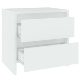 Berkfield Home Bedside Cabinet White 45x34.5x44.5 cm Engineered Wood - thumbnail 4