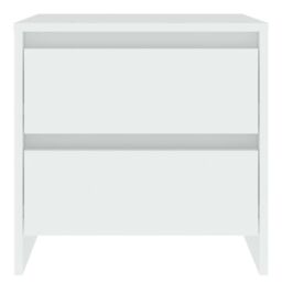 Berkfield Home Bedside Cabinet White 45x34.5x44.5 cm Engineered Wood - thumbnail 3