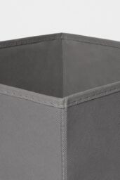 OHS Pack of 2 Plain Folding Cube Storage Boxes in Charcoal - thumbnail 5