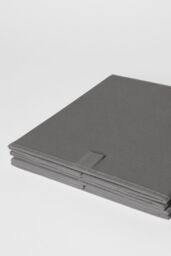 OHS Pack of 2 Plain Folding Cube Storage Boxes in Charcoal - thumbnail 3