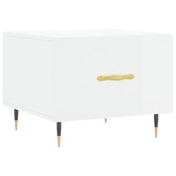 Berkfield Home Coffee Table High Gloss White 50x50x40 cm Engineered Wood - Size: 50 x 50 x 40 cm - thumbnail 2